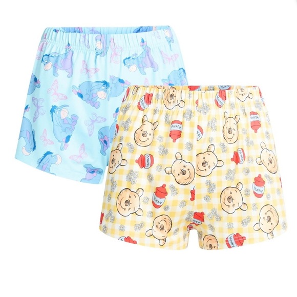 Winnie The Pooh Women's Sleep Shorts, 2-Pack - Picture 1 of 6